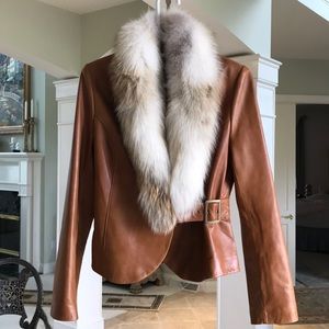 Sienna Leather Jacket w/ removable Fur Collar